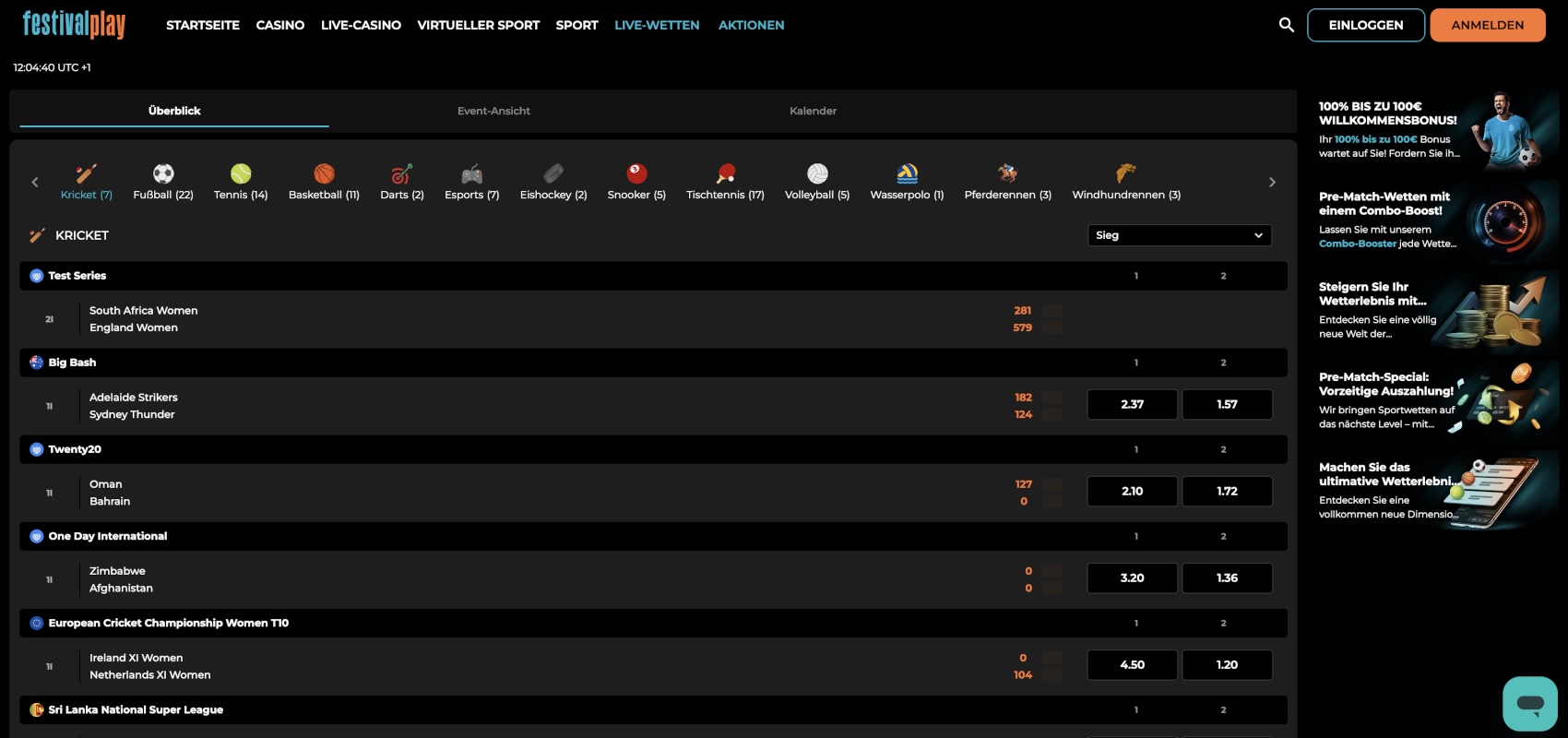 Festivalplay Live Wetten